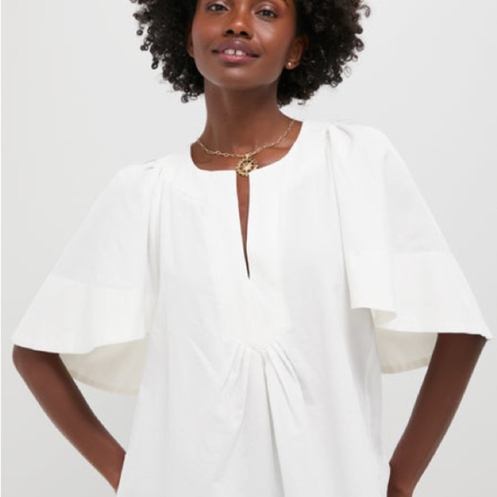 POMANDER PLACE | Tuckernuck | White Finley Flutter Sleeve Top